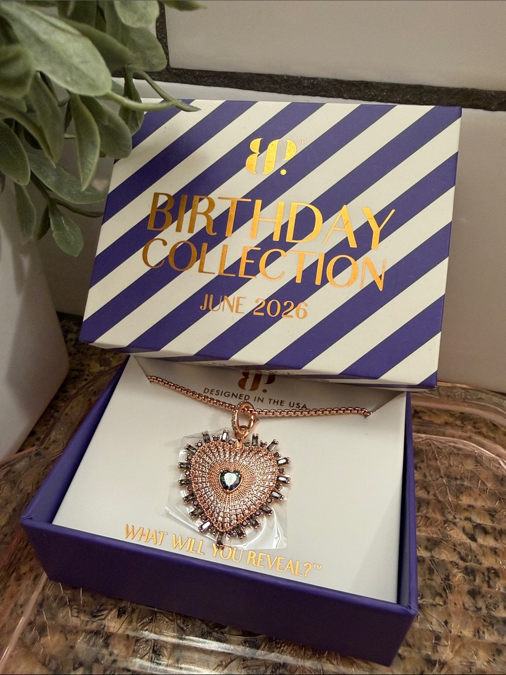 Bomb Party June 2026 Heart “the Gwen” necklace in Rose Gold Plating - Picture 2 of 5